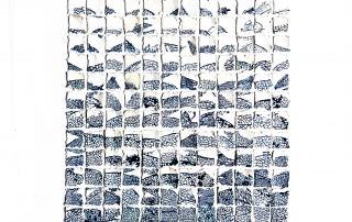 Code 16x12 I, Monotype Collage 2025, 50 x 40 cm, Emmanuel Monzies